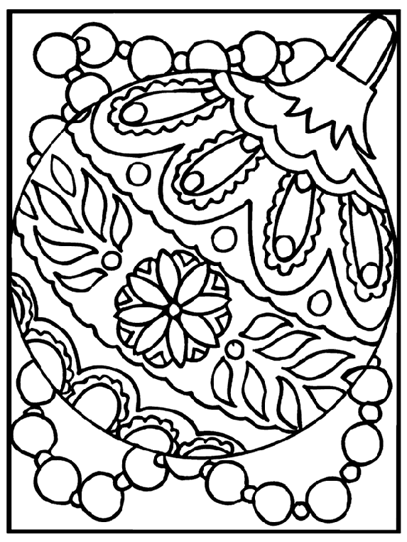 Christmas Ornament Coloring Page
